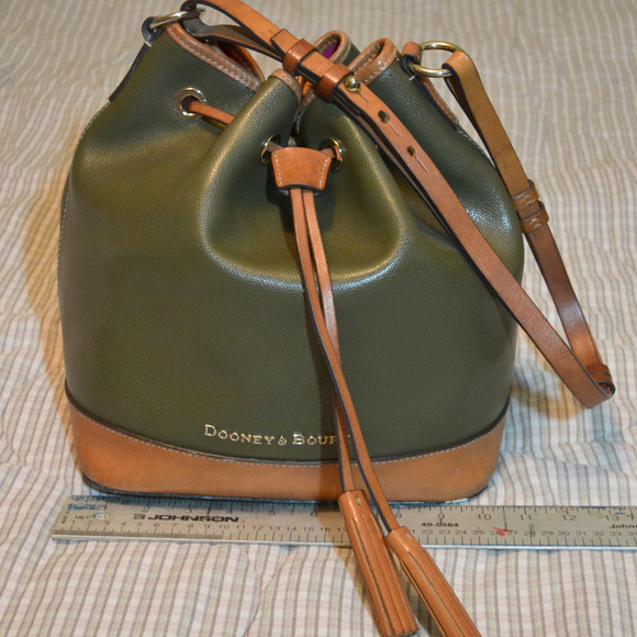 Dooney & Bourke Handbags - Dooney & Bourke Claremont Drawstring Olive Bag